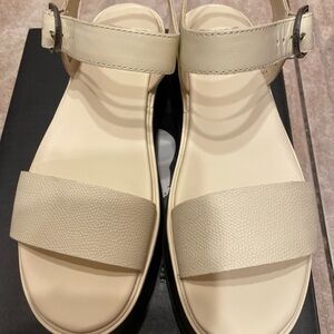 Women’s Cream Ankle-Strap Sandals